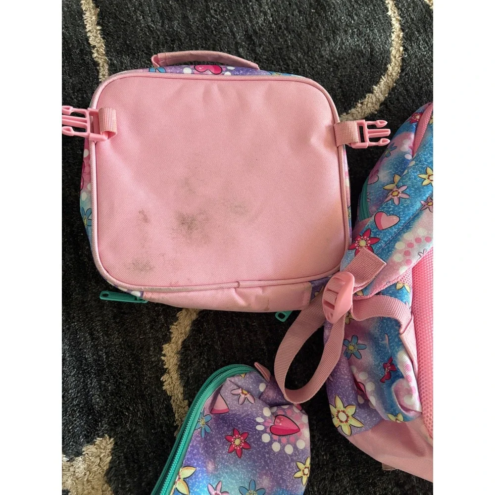 Kitty in pink backpack set with 3D ears